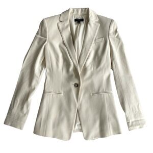 Ann Taylor One Button off White Collared wool blend Blazer Women’s 0